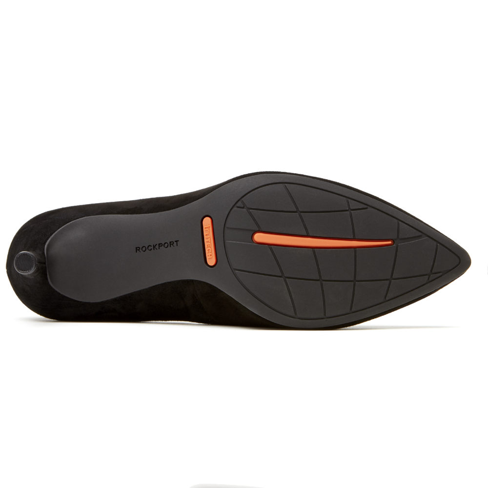 Rockport Klackar Skor Dam Svarta - Total Motion 75Mm Scalloped - TVYXS0184